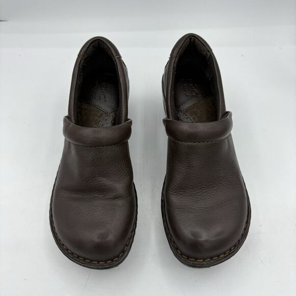 Born BOC Clogs Womens Size 6 Peggy Dark Brown Leather Slip On Nurse - Picture 5 of 12